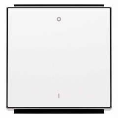 Лицевая панель ABB Sky выключателя одноклавишного с символом I/O альпийский белый 2CLA850120A1101