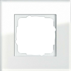 Рамка 1-постовая Gira Esprit белое стекло 021112