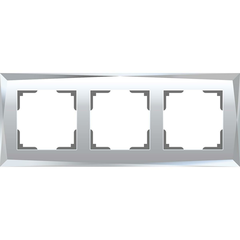 Рамка Werkel Diamant на 3 поста зеркальный WL08-Frame-03 4690389143830